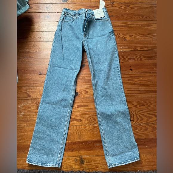 90s straight ultra high rise jean. Medium wash - Picture 2 of 2